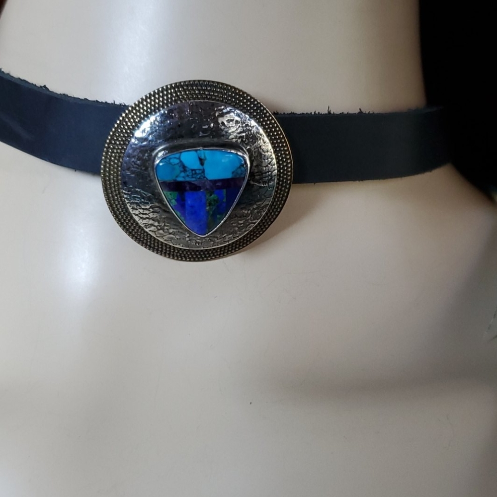 Vintage Silver Choker Natural Stones - Picture 3 of 8